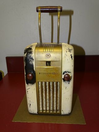 Westinghouse H - 126 Little Jewel Refrigerator Radio For Restoration,  1945