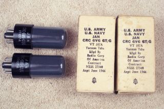 2,  Rca 6v6g/gt Tubes,  Military Issue,  Match Date Pr,  Current & Gain,  6v6gt