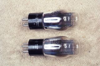 Two,  Rca 45,  Shouldered Glass,  Wartime,  Matching Pair,  Ux - 245,  Cx - 345 Eq