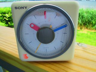 SONY ICF - A10W Clock Radio AM/FM/Melody,  w/original antenna EVERYTHING 3