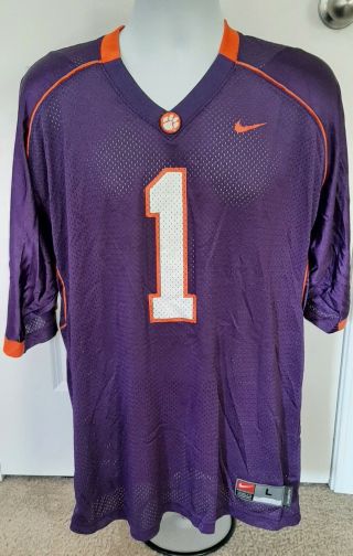 Mens Clemson Tigers 1 Jersey Nike Size Large
