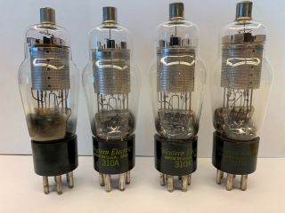 Four Western Electric 310a Vacuum Tubes With Fine Mesh Plates