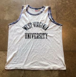 Vintage West Virginia University Wvu Mountaineers Champion Basketball Jersey Xl