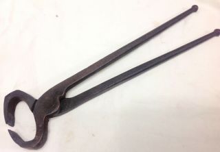 Antique Blacksmith Farrier Nippers Horse Shoe Nail Puller Pliers