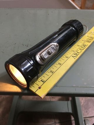 Vintage Deco Fulton Kwik - Lite Flashlight Black