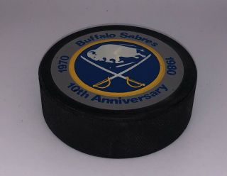 NHL Buffalo Sabres 10th Anniversary Puck 1970 - 1980. 3