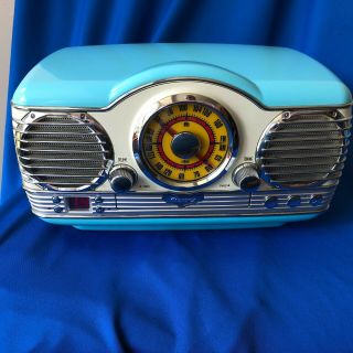 Retro Turquoise & White 50s Style Memorex Model Mtt3200 Am/fm Radio & Cd Player