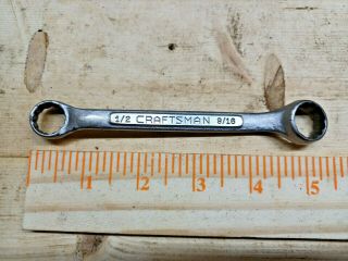 Vintage,  Usa Craftsman Short Stubby Double Box End Wrench,  1/2 " X 9/16 "