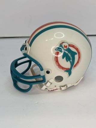 Vintage Nfl Miami Dolphins Old Logo Riddell Football Mini Helmet - Size 3 5/8