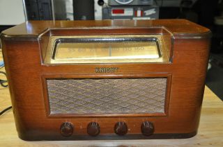 1947 Knight 7b220 Radio Am /fm Wood Table