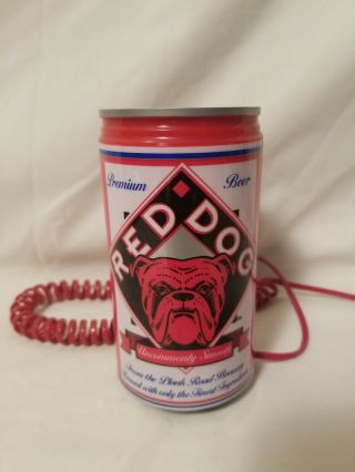 Red Dog Beer Can Push Button Phone Corded Very