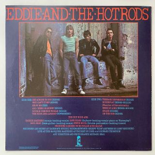 EDDIE AND THE HOT RODS Teenage Depression LP UK,  Poster Punk 2