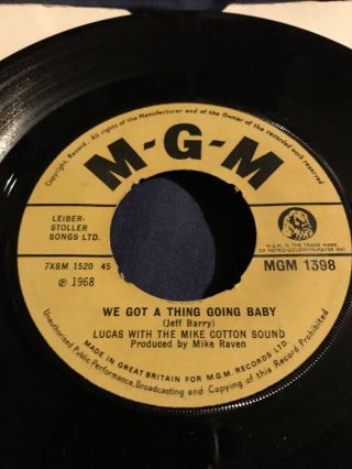 Lucas With The Mike Cotton Sound - We Got A Thing Going Baby Vinyl 7” Record