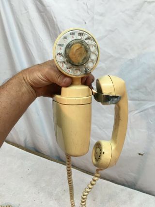 Vintage 1960s Rotary Wall Phone Retro Made In The Usa