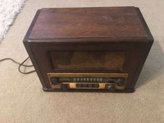 Vintage Sears Roebuck Silvertone Am Tube Radio