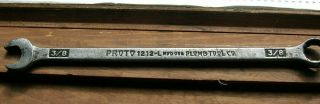 Vintage Proto Plomb Tool Co.  1212 - L Box/open 3/8 " Wrench,  6.  5 " L,  12 Pt.