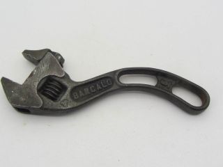Vintage Barcalo Buffalo Adjustable 6 " Wrench Crescent Curved Handle