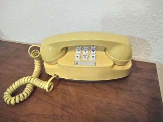 Western Electric At&t Banana Yellow Princess Push Button Phone Vintage