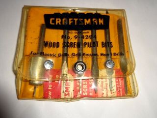 Vintage Craftsman Wood Screw Pilot Bit Set No.  9 - 4204