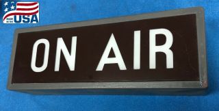 Old School Wood On Air Studio Warning Lighted Sign Light Rca Style Lettering