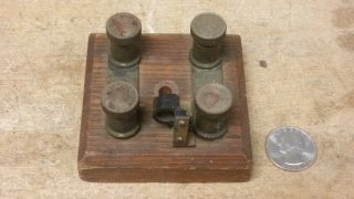 Metal Binding Post Terminal Board F/ Old Vintage Ham Radio Tube Wireless Amp