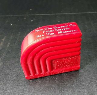 Vintage Oxwall 6 Foot Tape Measure Made West Germany Grocery Store Advertisement
