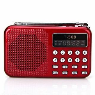 Little Red Radio Loaded With 10,  000,  Old Time Radio Otr Programs Time Traveler