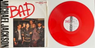 Rare Michael Jackson - Ltd Edition Bad 12 " Red Vinyl - 5 Mixes 1987 651100 6