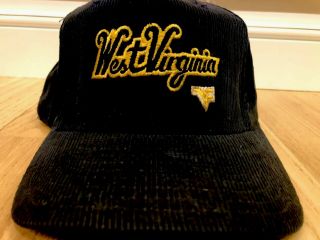 Vintage Snapback West Virginia University Wvu Mountaineers Corduroy Hat