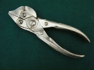 Vintage (6 1/2 ") Parallel Jaw Pliers/clippers,  W.  Schollhorn Co.  Pat.  6 - 17 - 1913