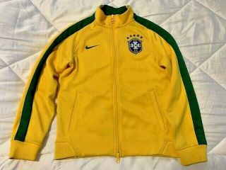 Authentic Nike Brasil Brazil National Team Soccer Track Jacket Youth Medium M