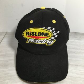Rislone Racing Embroidered Cap Hat One Size Fits All Black Design Dynamix