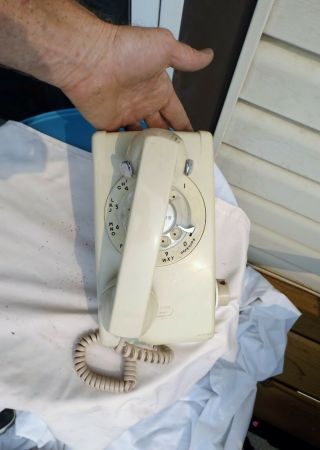 Vintage Tan Western Electric Rotary Wall Phone 554 Bmp 554bmp Telephone