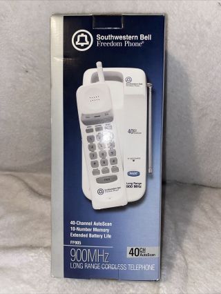 Southwestern Bell Freedom Phone Long Range Cordless Phone Ff905 900mhz