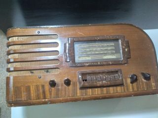Vintage Ge Tube Radio J - 64 Wooden Push Button Radio Parts Only