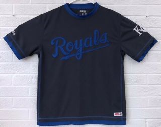 Mlb Kansas City Royals Jersey Shirt Men Size Medium Stitched Gray