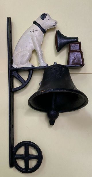 Rca Victor " Nipper " Dog Wall Mounted Cast Iron Dinner Bell.