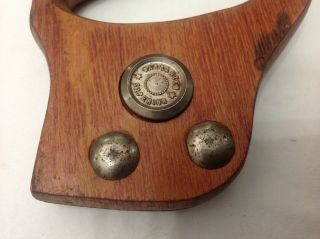 Warranted Superior miter or back Saw Handle with Medallion and Screws 3