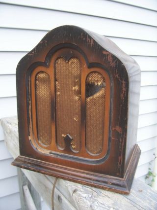 Vintage Amplion 1920’s Speaker 12” Wood Cathedral Case