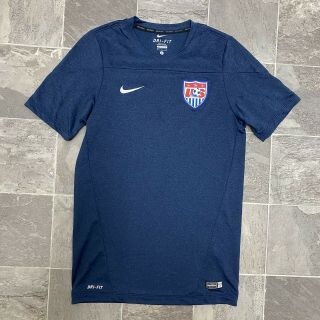 Men’s Nike Dri Fit Usmnt Usa World Cup Training Soccer Jersey Sz S Blue Red