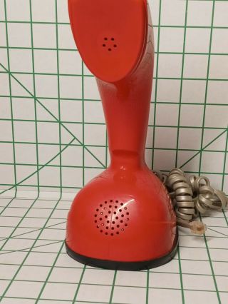 Vintage Ericofon Cobra Rotary Dial Telephone Red North Electric Co,  Ohio