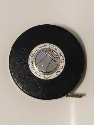 Vintage Lufkin Rule Co.  White Clad 100ft Hw 226 Steel Measuring Tape