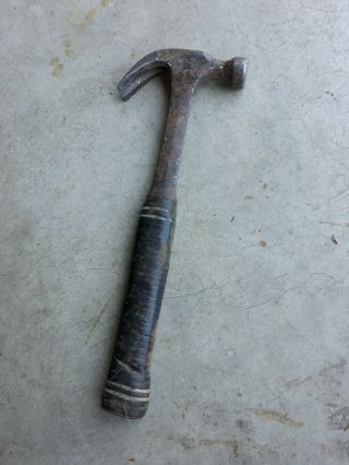 Vintage ESTWING HAMMER 16 Oz.  Stacked Leather Handle.  Claw Hammer. 2