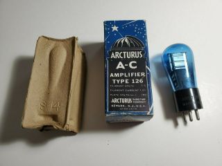 Blue Old Stock Arcturus Amplifier Tube Type 126