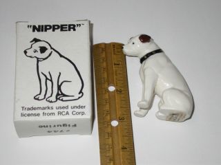 Small Nos Porcelain Nipper Dog Rca Victor Advertising 2 7/8 "
