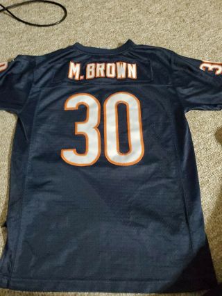 Rare Vintage Authentic Reebok Chicago Bears Mike Brown Youth Football Jersey L