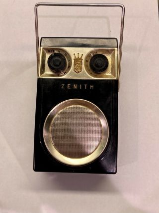 Vintage Zenith Royal 500 Owl Eye Knobs Am Transistor Radio 1950’s