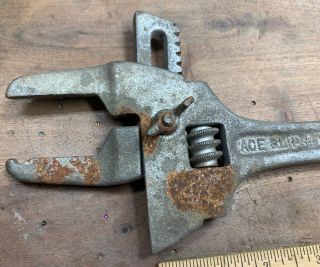 Vintage Covers Co Ace Slip & Lock Nut Adjustable Wrench Tool 10 - 1/8 
