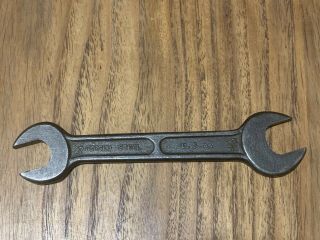 Vintage Forged Steel Usa Double Open Ended Wrench 19/32 & 11/16 Tool Doe 15 18mm