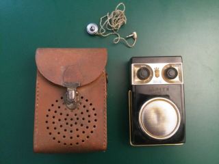 Vintage Zenith Royal 500 Deluxe Transistor Radio With Case Parts